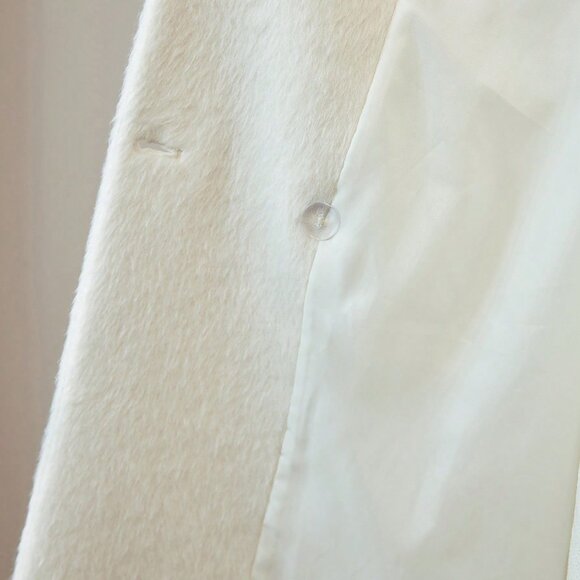 Apricot Elegant Women's Lapel Collar Pea Overcoat - Picture 8 of 8